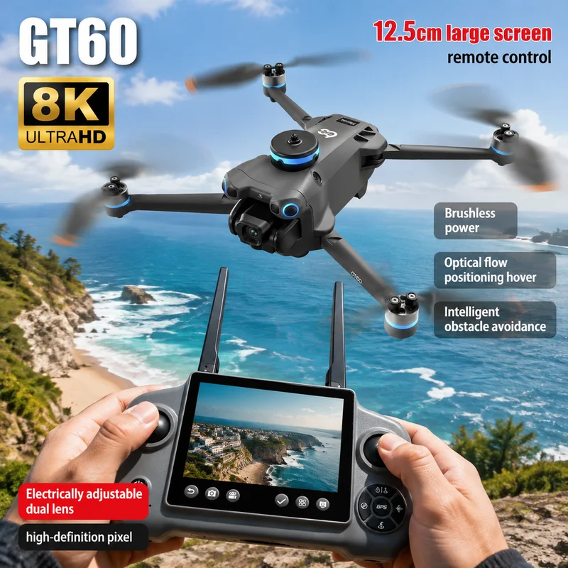 Drone Video Production - 新製品 GT60 ミニドローン デュアルカメラ 8K 空中撮影機