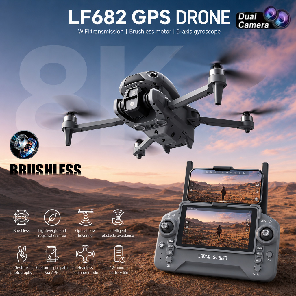 新型LF682ドローン 8KデュアルカメラFPVプロフェッシ - Drone Multispectral のレビューと価格